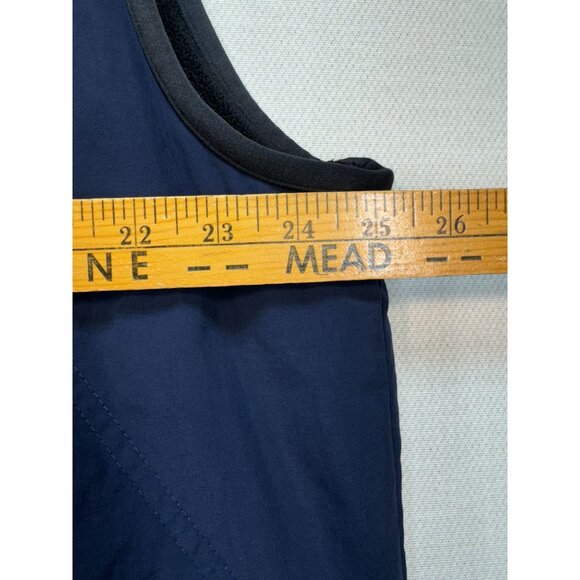 Eddie Bauer Mens Warm Windproof Vest Jacket Sze L Navy Blue Fleece Lined Pockets - Picture 3 of 9